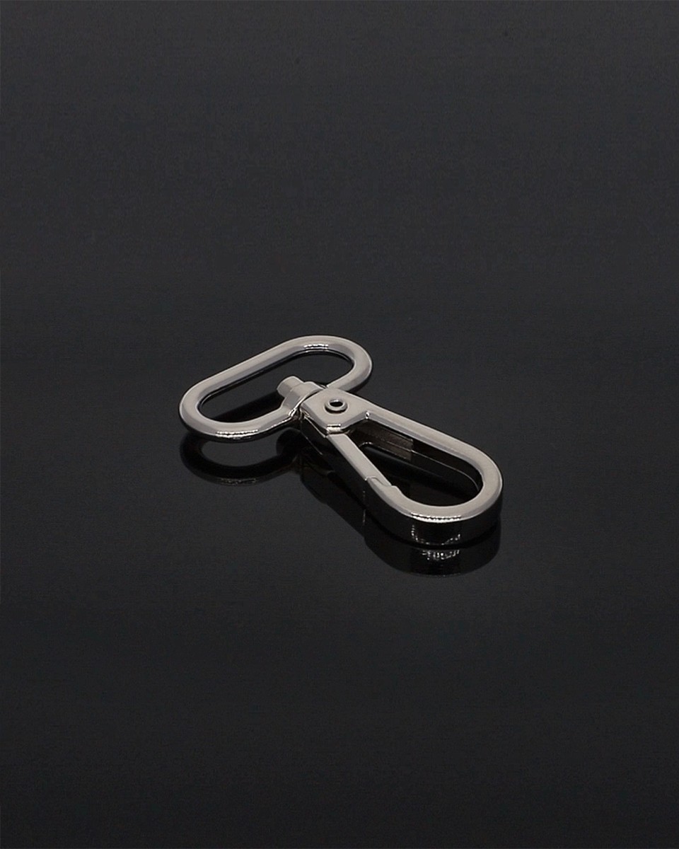 METAL SNAP HOOK 25 MM GLOSSY NICKEL 100    PCS