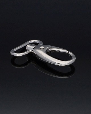 METAL SNAP HOOK 32 MM  DIEGO GLOSSY NICKEL 1 PCS