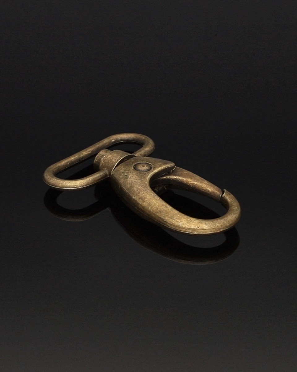 METAL SNAP HOOK 32 MM DIEGO OLD GOLD 1     PCS