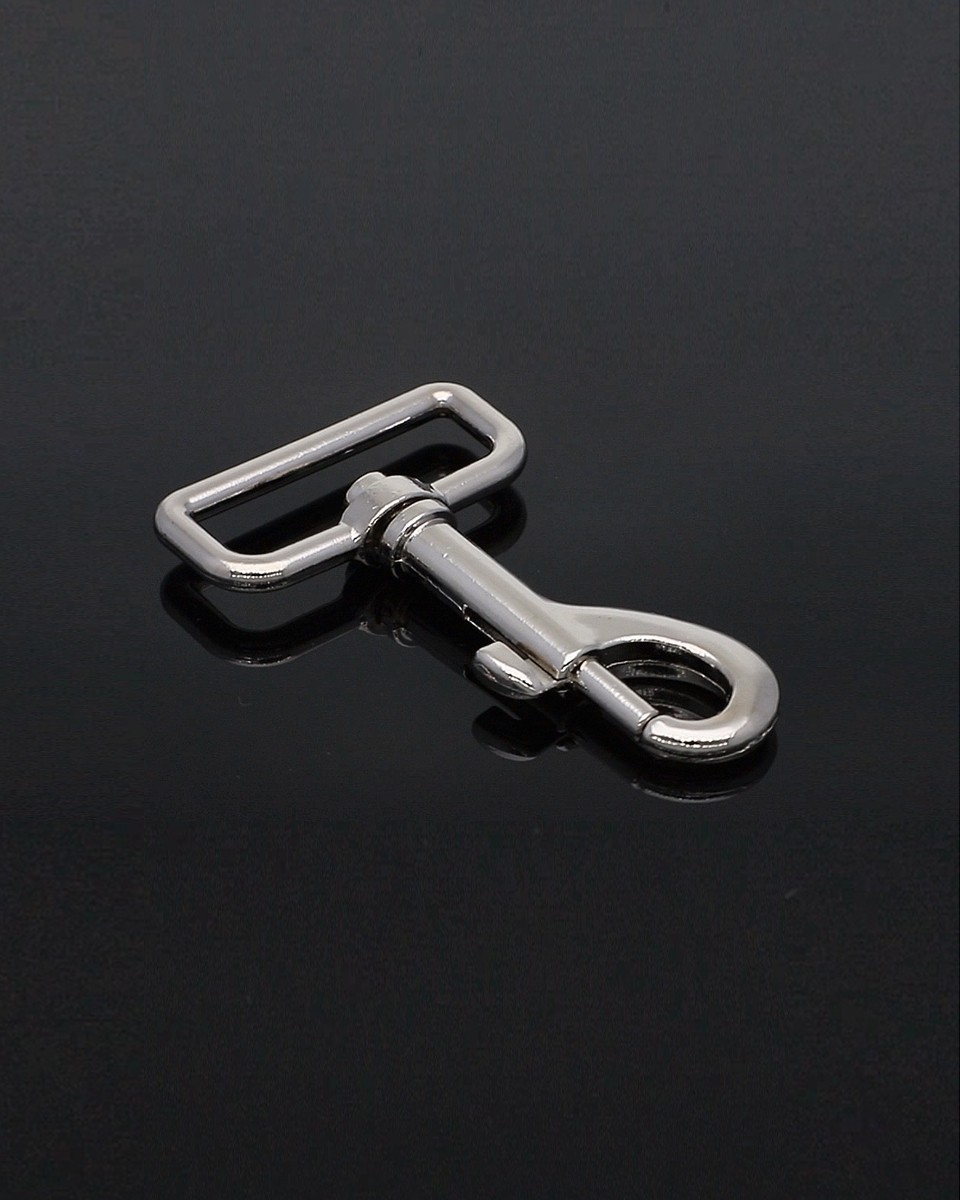 METAL SNAP HOOK 38 MM  MELA NICKEL 1   PCS