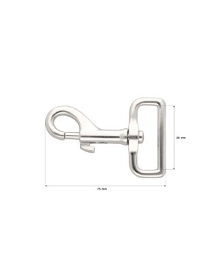 KARABINERHAKEN 38 MM MELA NICKEL 1  ST.