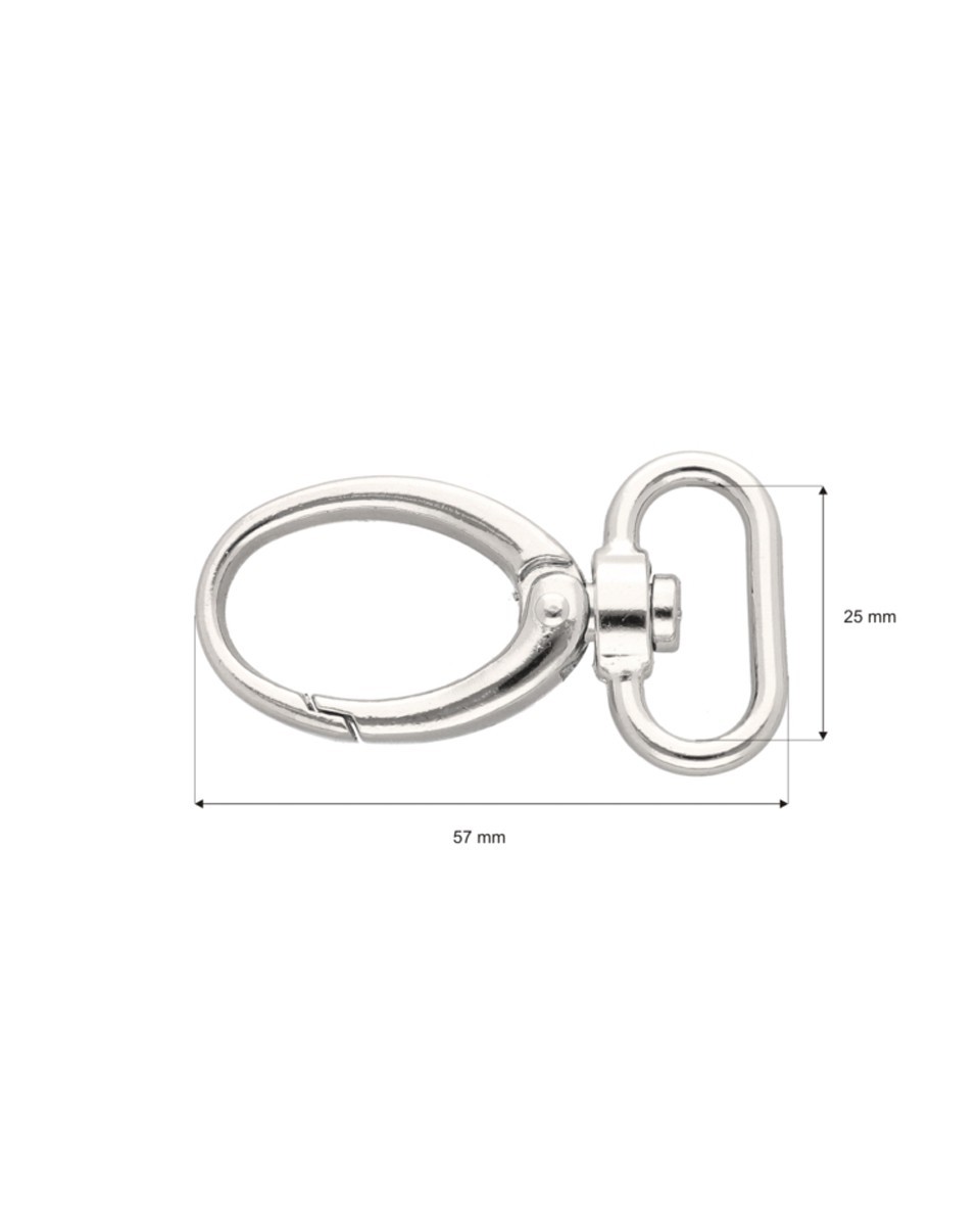 METAL SNAP  HOOK 25 MM  ARNOLD NICKEL 1   PCS
