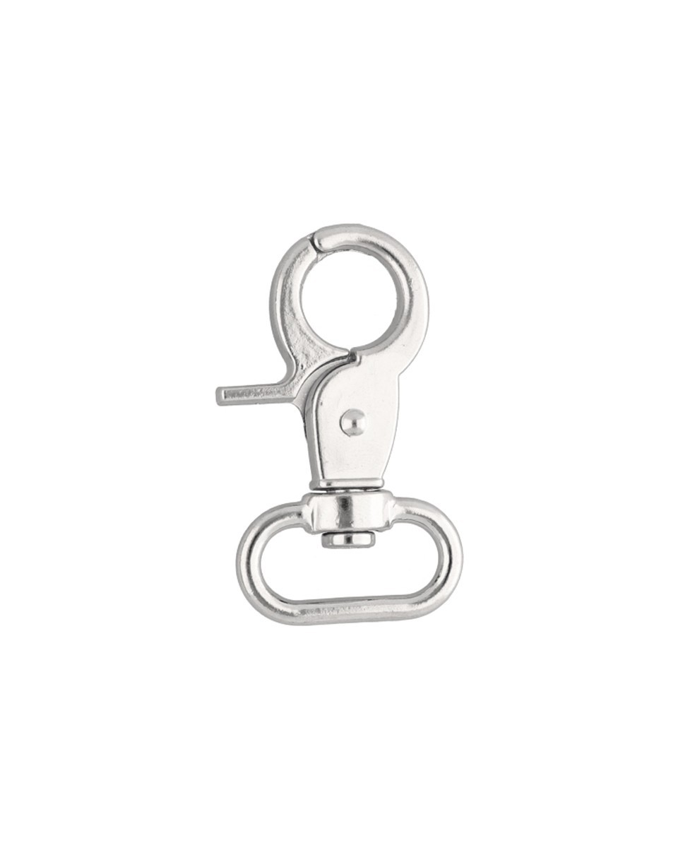 METAL SNAP HOOK 25 MM  GLOSSY FLORIAN NICKEL 1   PCS