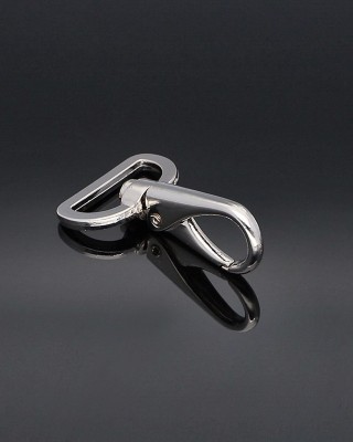 METAL SNAP HOOK 25 MM  GLOSSY FLORIAN NICKEL 1   PCS