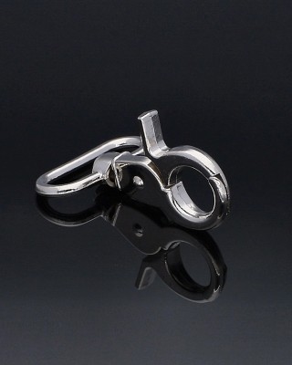 METAL SNAP HOOK 32 MM  FLORIAN GLOSSY NICKEL 1 PCS