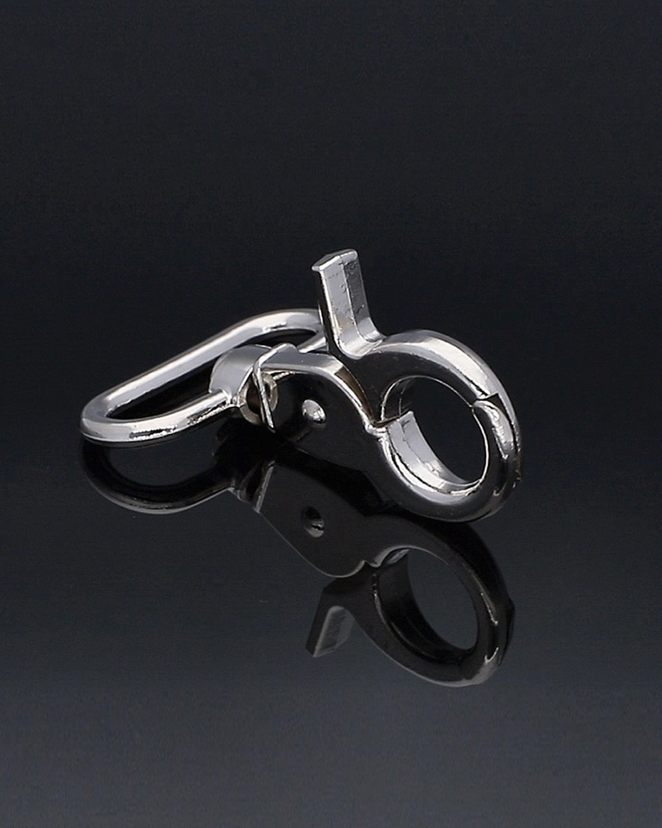 METAL SNAP HOOK 32 MM  FLORIAN GLOSSY NICKEL 1 PCS