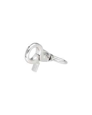 METAL SNAP HOOK 32 MM  FLORIAN GLOSSY NICKEL 1 PCS