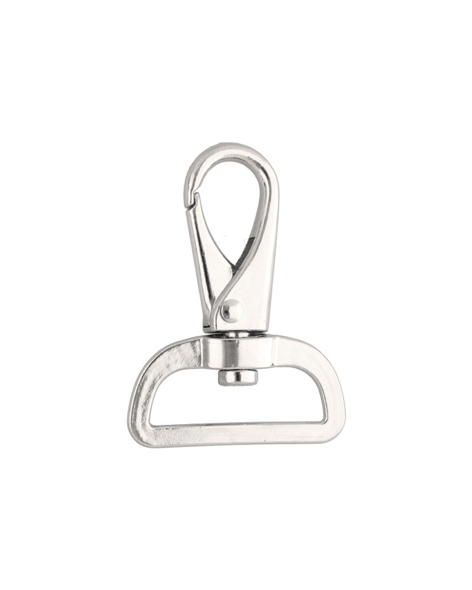 METAL SNAP HOOK 32 MM GUSTAW GLOSSY NICKEL 1   PCS