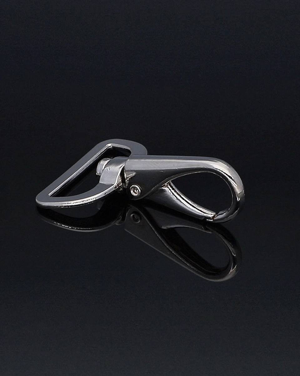 METAL SNAP HOOK 32 MM GUSTAW GLOSSY NICKEL 1   PCS