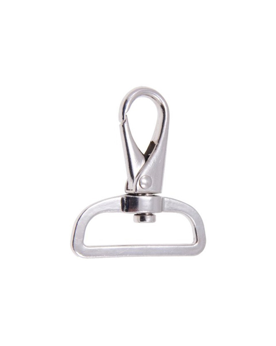 METAL SNAP HOOK 38 MM GUSTAW GLOSSY NICKEL 1   PCS