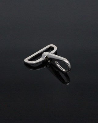 METAL SNAP HOOK 38 MM GUSTAW GLOSSY NICKEL 1   PCS