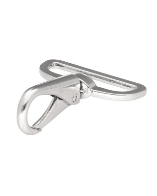 METAL SNAP HOOK 38 MM GUSTAW GLOSSY NICKEL 1   PCS