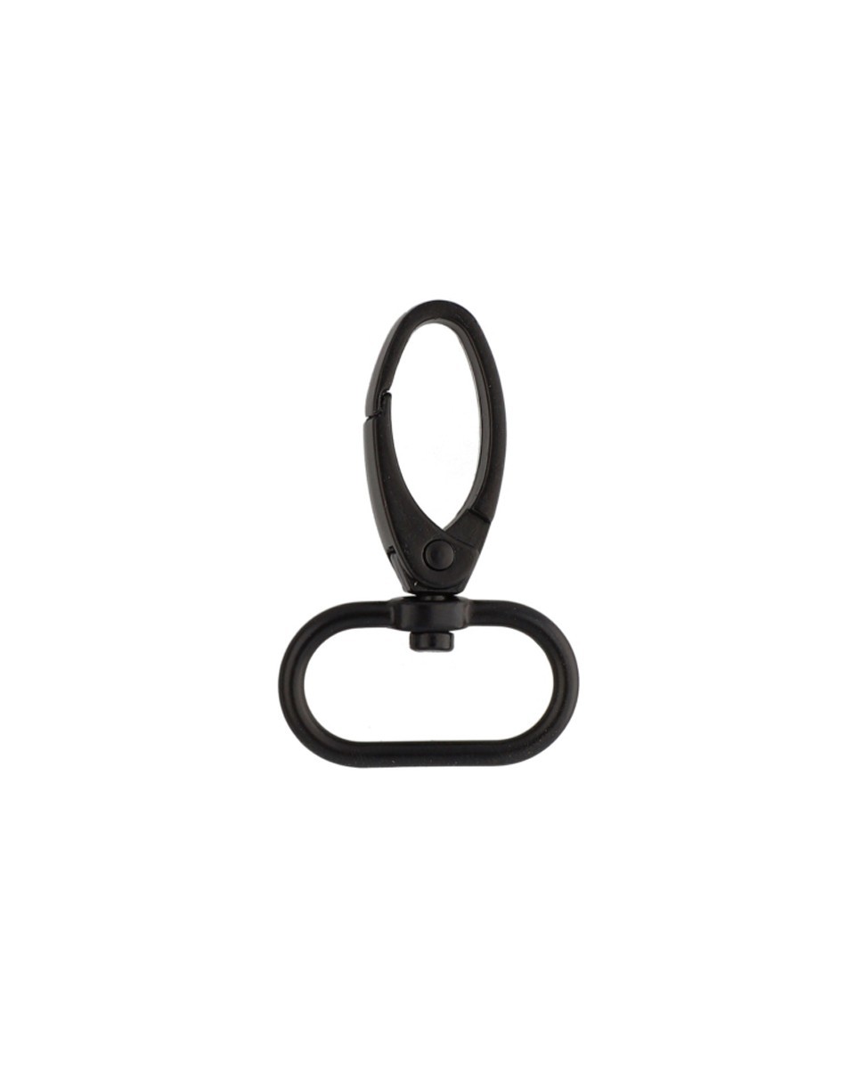 METAL SNAP HOOK 25 MM  0037 MATT BLACK 1   PCS