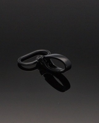 METAL SNAP HOOK 25 MM  0037 MATT BLACK 1   PCS