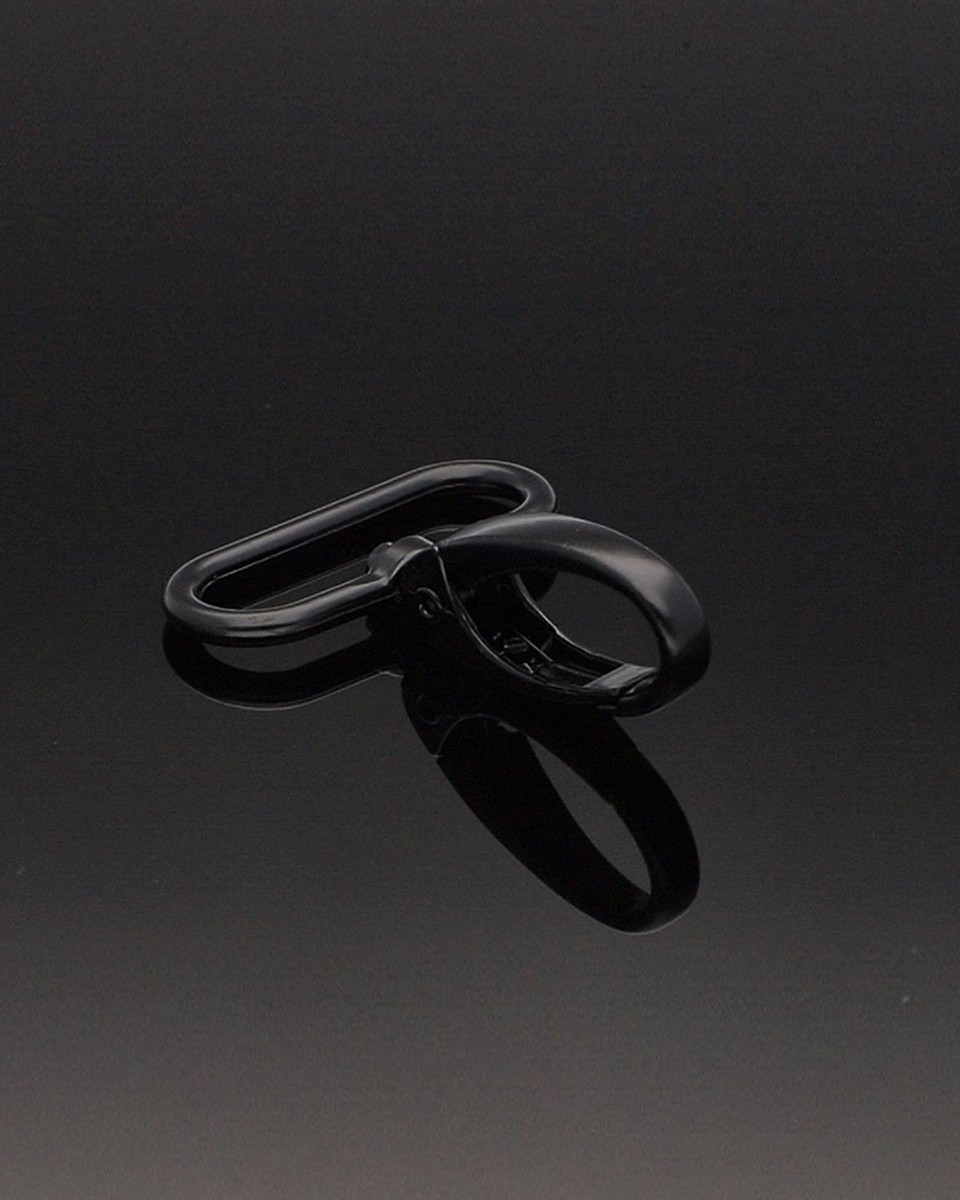 METAL SNAP HOOK 32 MM 0037 MATT BLACK 1     PCS