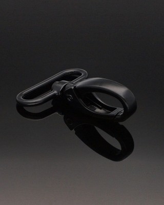 Karabińczyk metalowy 38 mm 0112 krab czarny mat