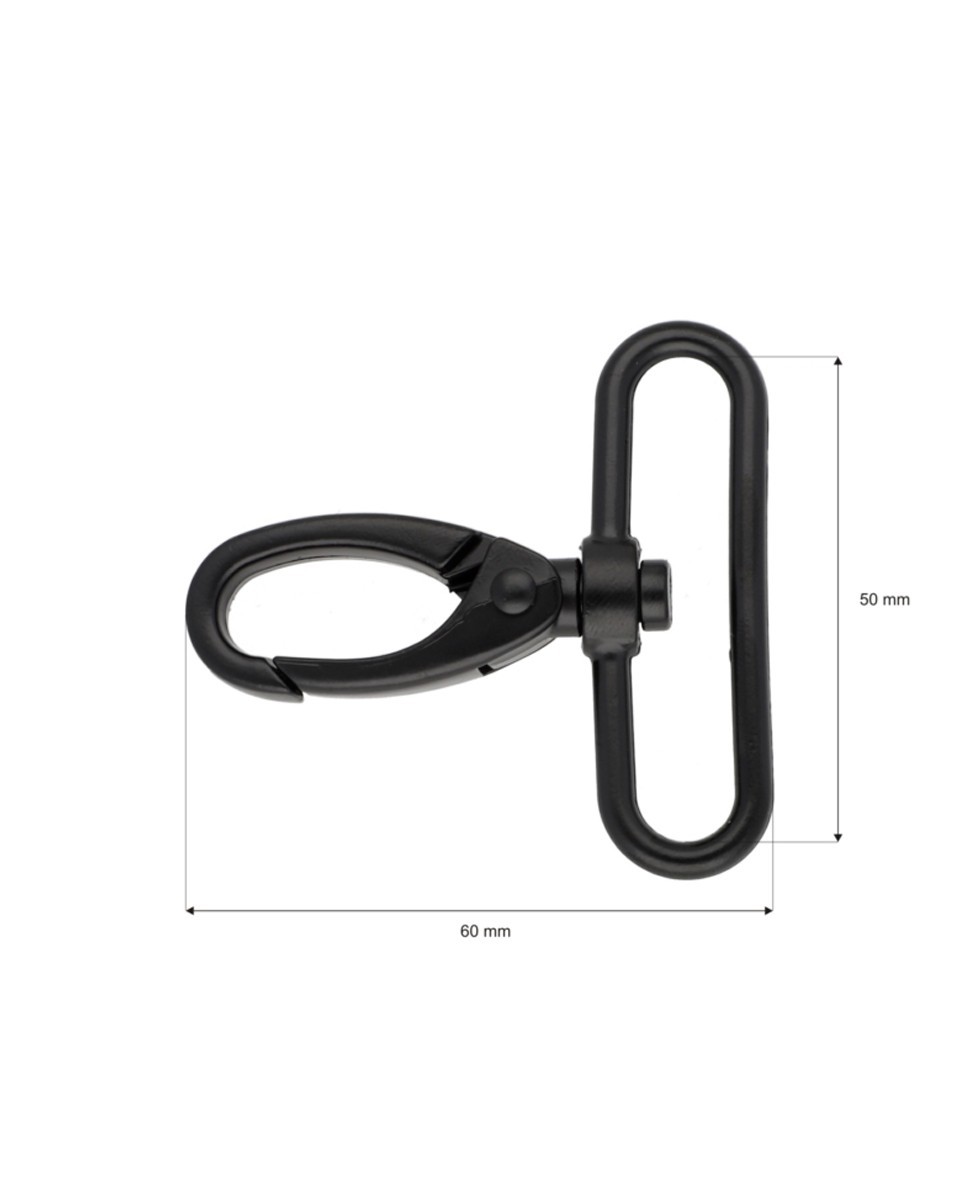 METAL SNAP HOOK (0112)&nbsp50 MM NICKEL MATT 1 PCS