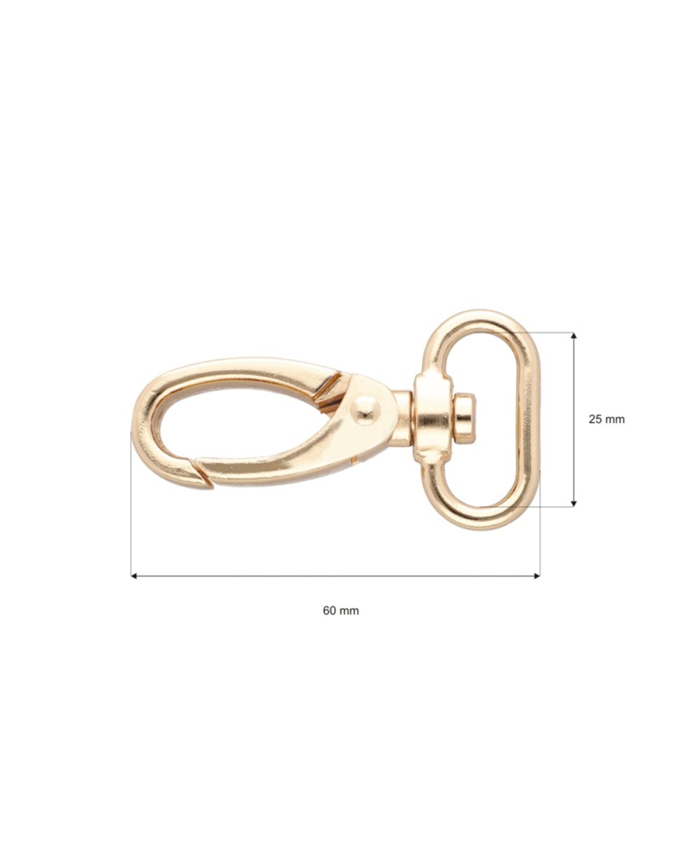 KARABINERHAKEN 0325-0152 25 MM GOLD 1 ST.