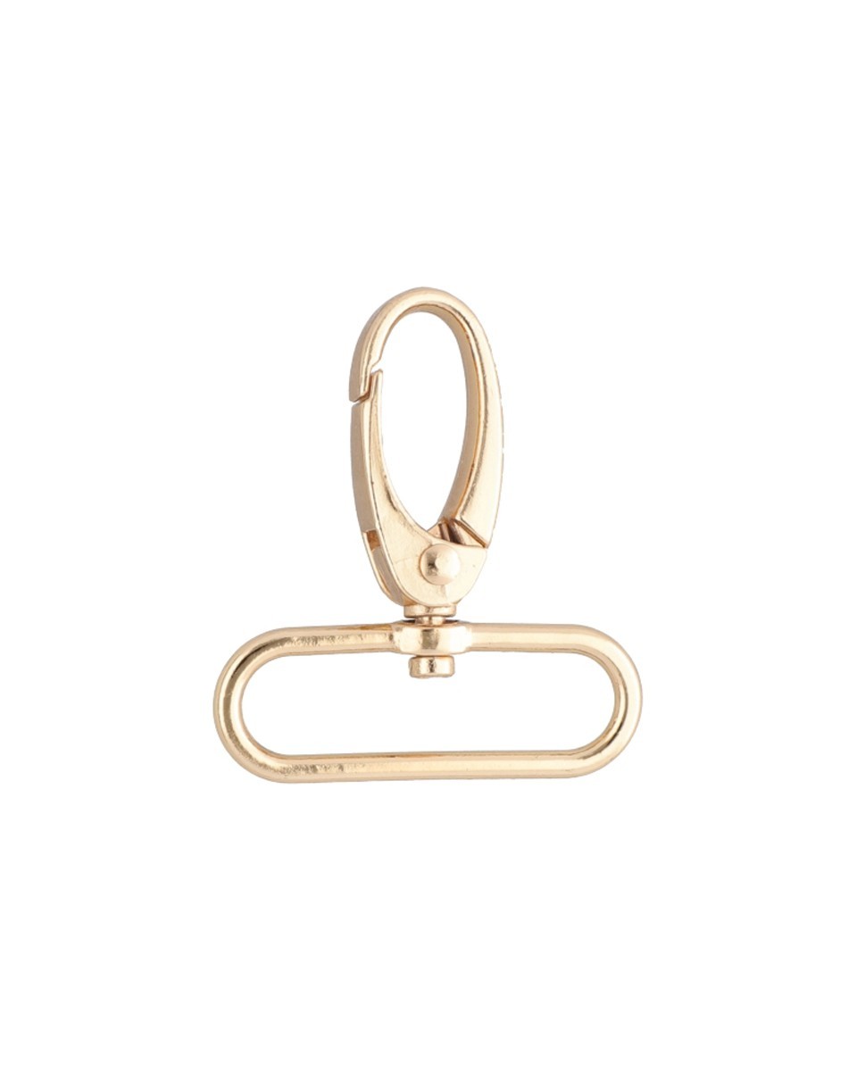 METAL  SNAP HOOK 0037 38 MM LIGHT GOLD 1 PCS