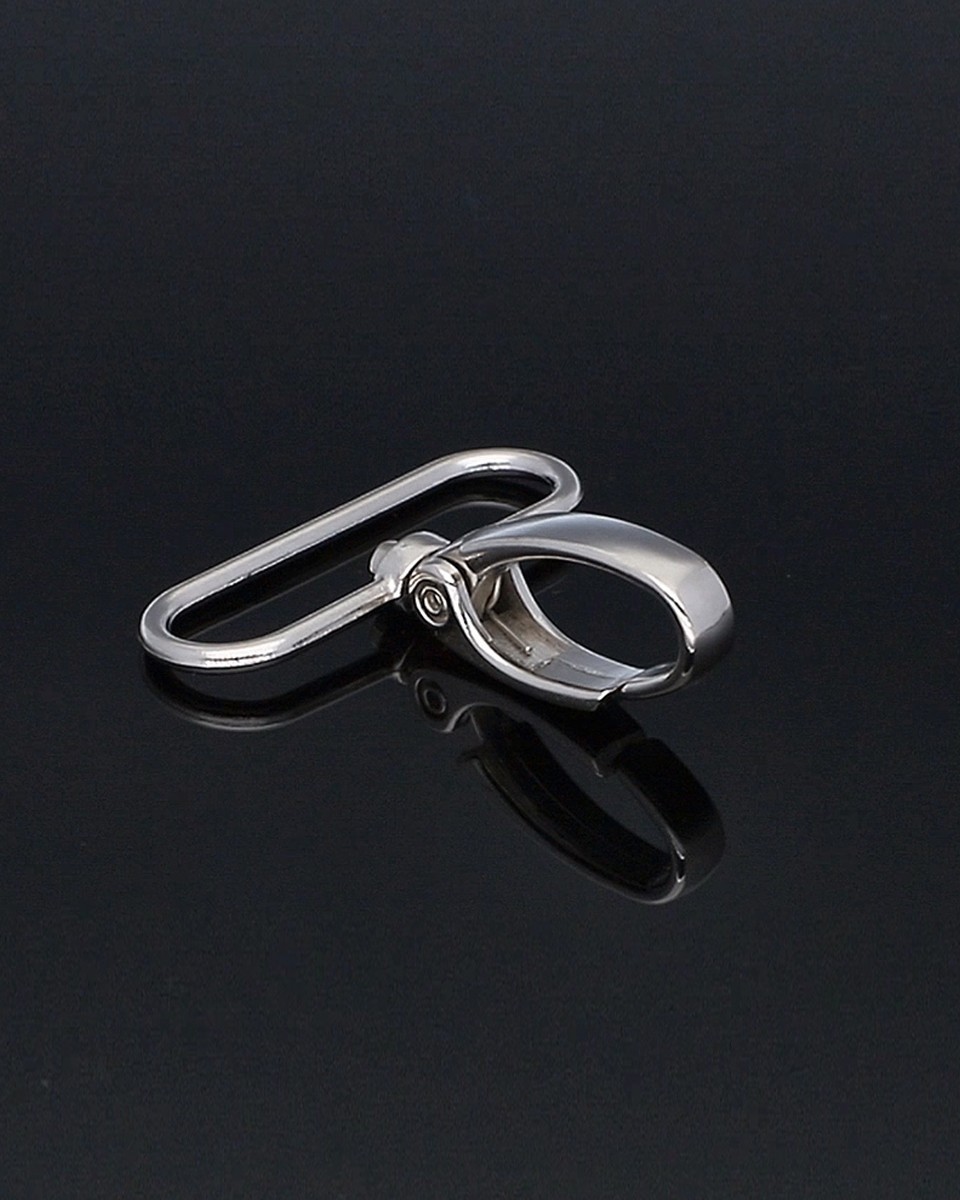 METAL SNAP HOOK RF-850  38 MM NICKEL 100  PCS