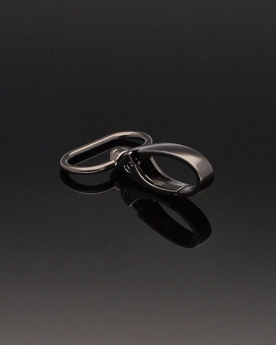 METAL SNAP HOOK 25 MM BLACK NICKEL 1    PCS