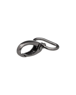 Karabińczyk metalowy 25 mm 0037 krab czarny nikiel