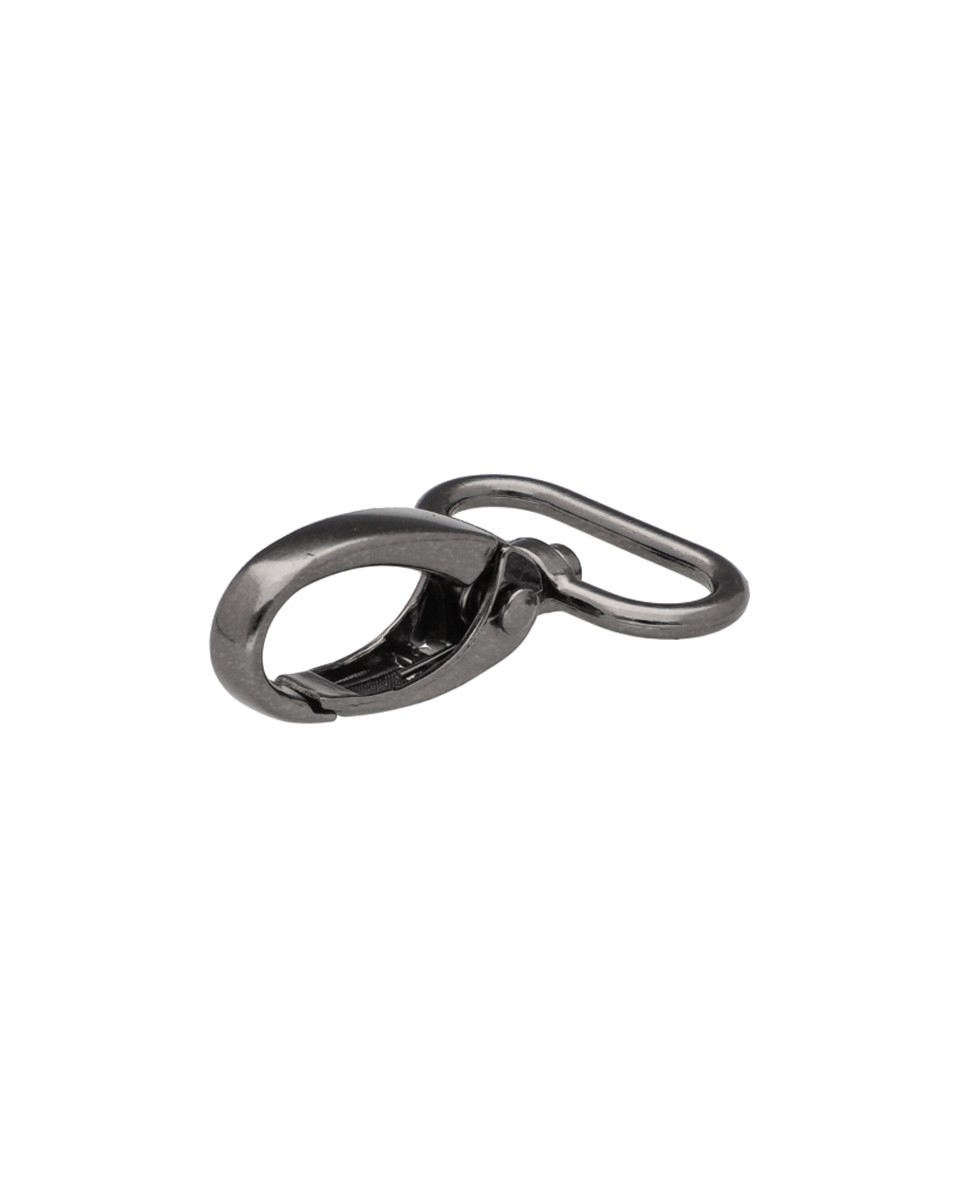 Karabińczyk metalowy 25 mm 0037 krab czarny nikiel