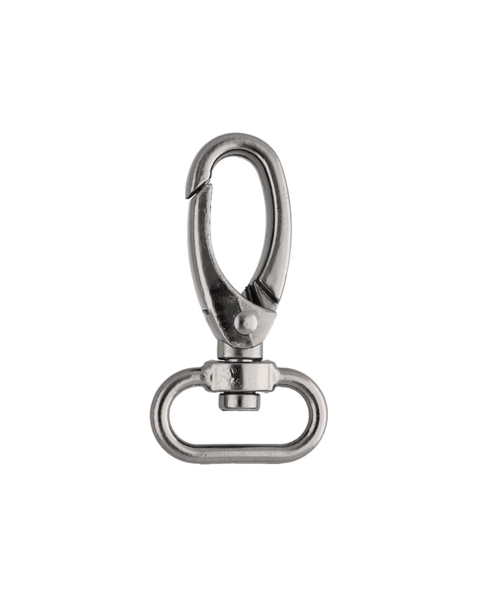 METAL SNAP HOOK 25 MM BLACK NICKEL 1 PCS