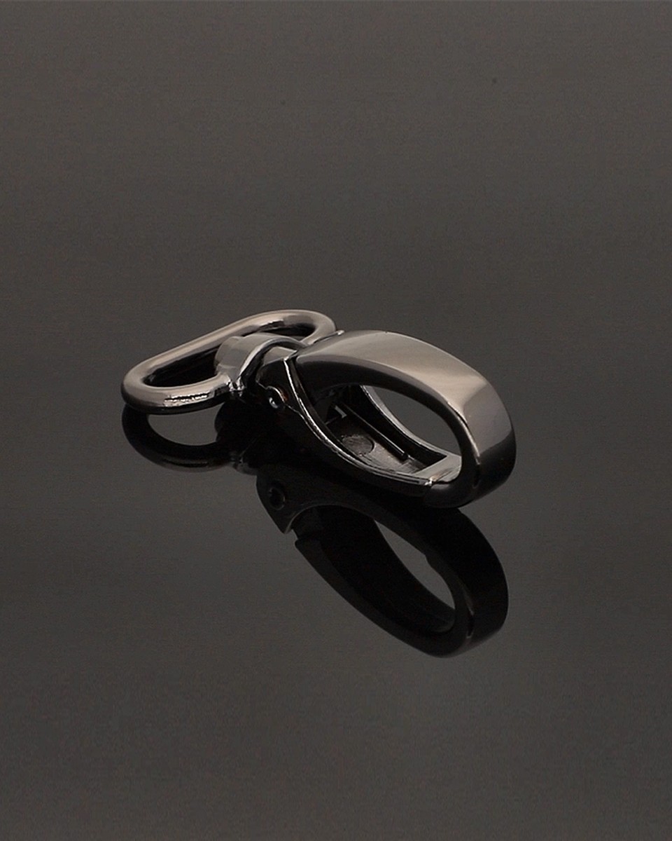 METAL SNAP HOOK 25 MM BLACK NICKEL 1 PCS
