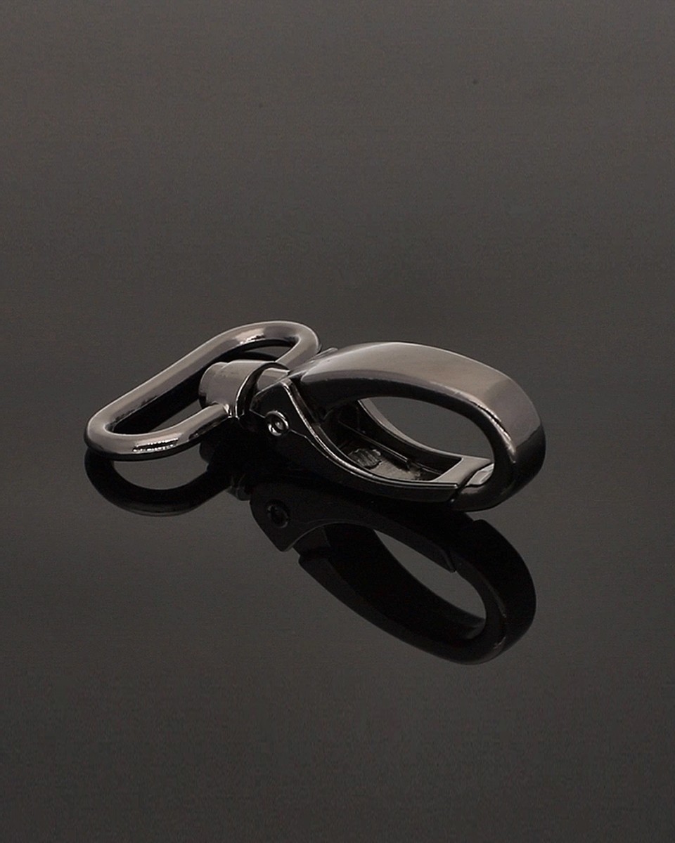 METAL SNAP HOOK 32 MM BLACK NICKEL 1  PCS