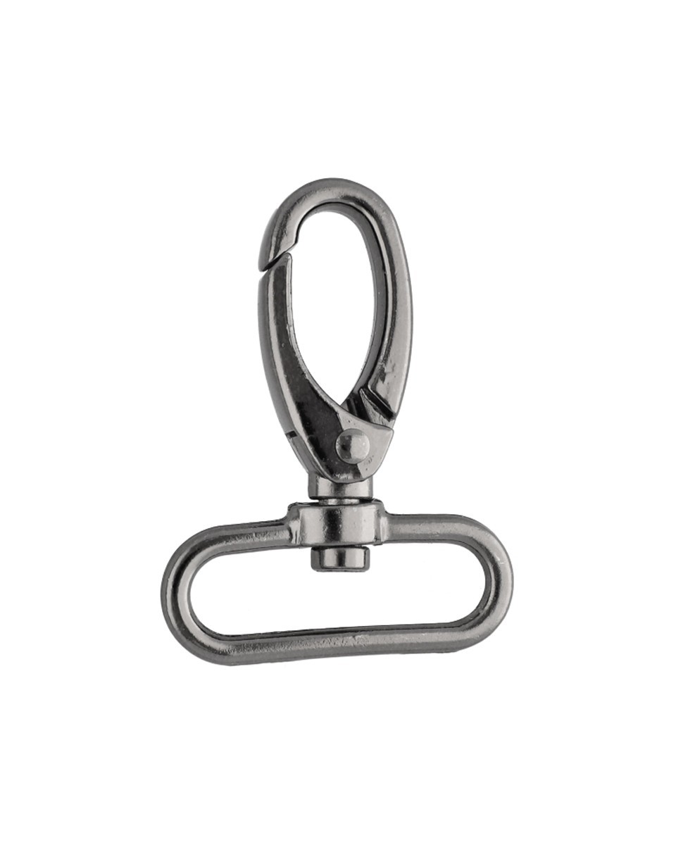 METAL SNAP HOOK 38 MM BLACK NICKEL 1 PCS