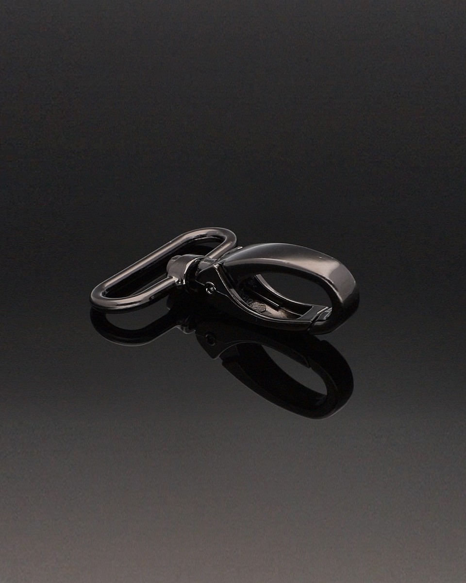METAL SNAP HOOK 38 MM BLACK NICKEL 1 PCS