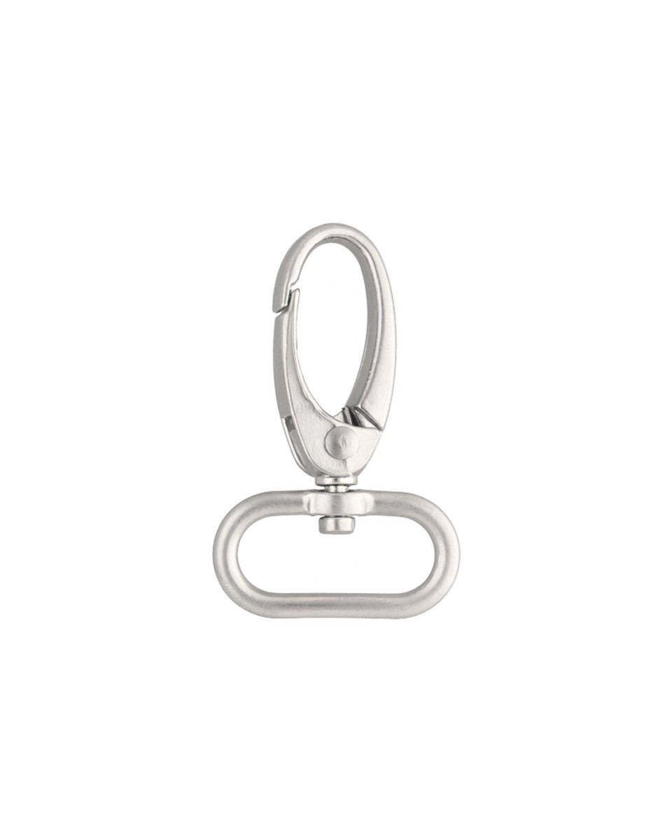 METAL SNAP HOOK 25 MM  0037&nbspNICKEL MATT 1  PCS