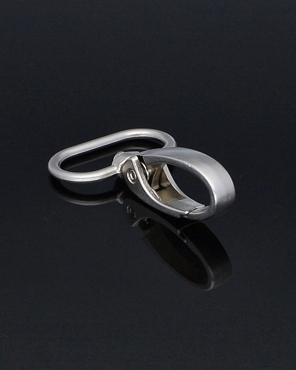 METAL SNAP HOOK 25 MM  0037&nbspNICKEL MATT 1  PCS
