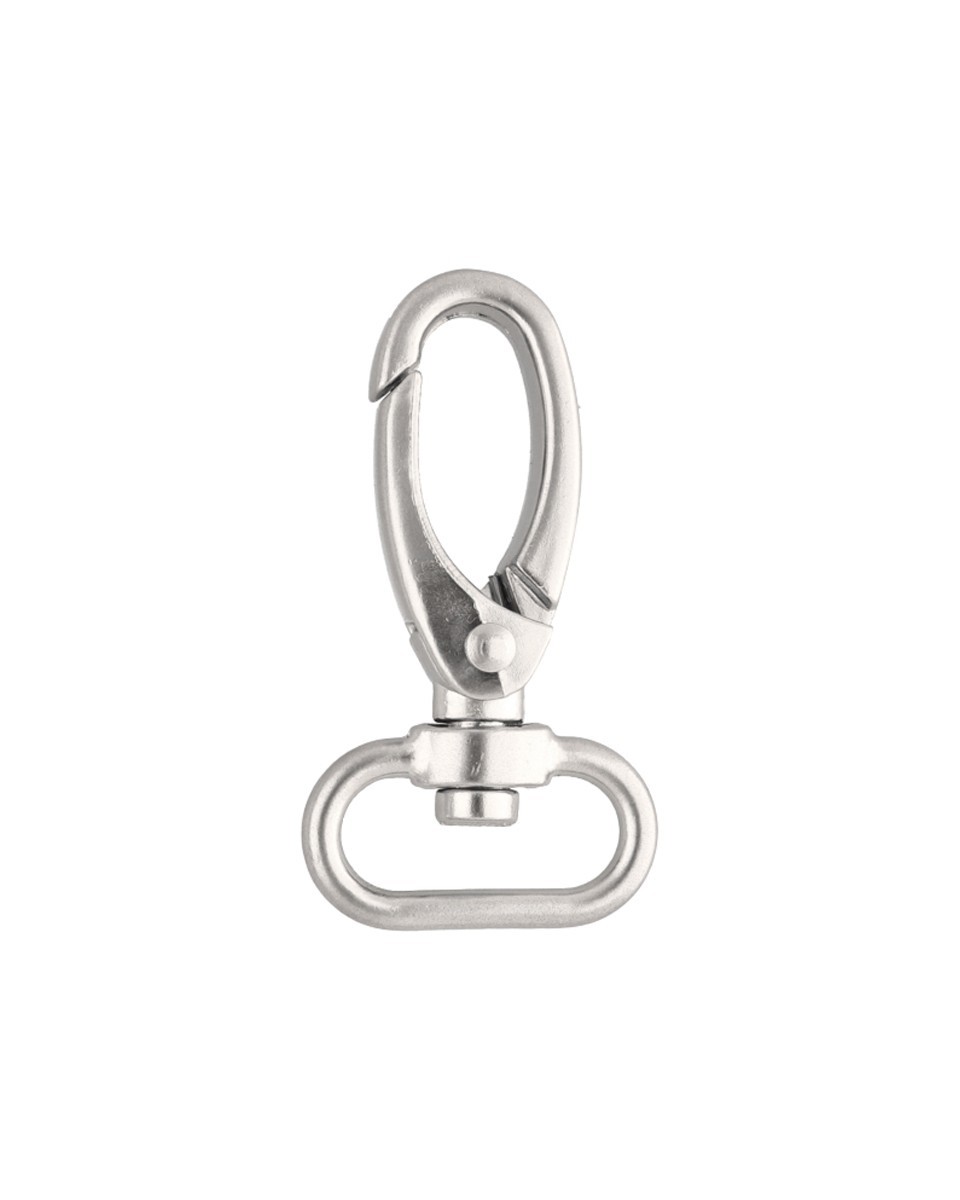 METAL SNAP HOOK 25 MM NICKEL MATT 1 PCS