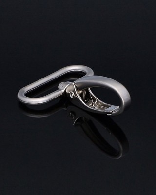 KARABINERHAKEN    0037 32 MM NICKELMATT        1  ST.