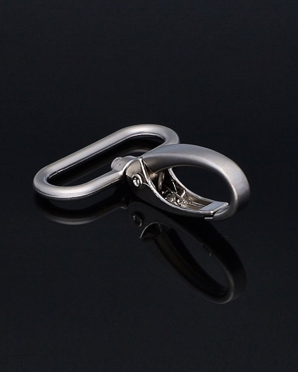KARABINERHAKEN    0037 32 MM NICKELMATT        1  ST.