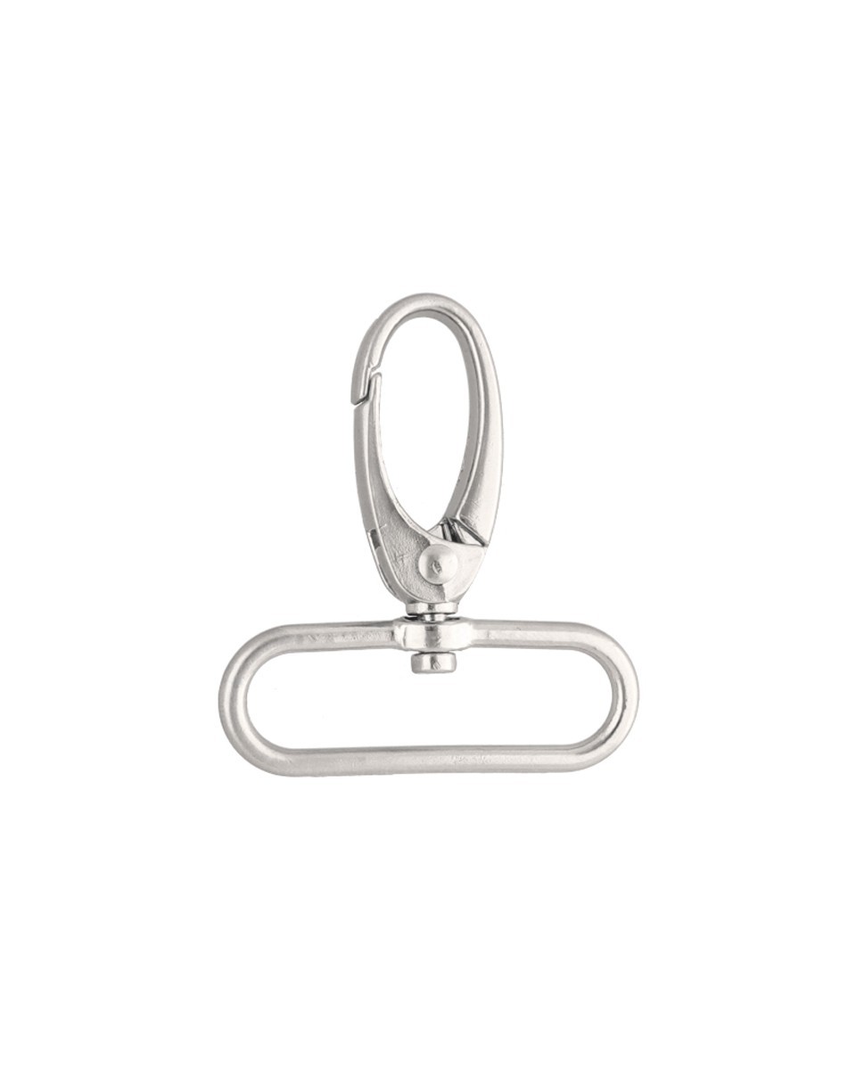 KARABINERHAKEN (0037) 38 MM NICKEL MATT 1   ST.