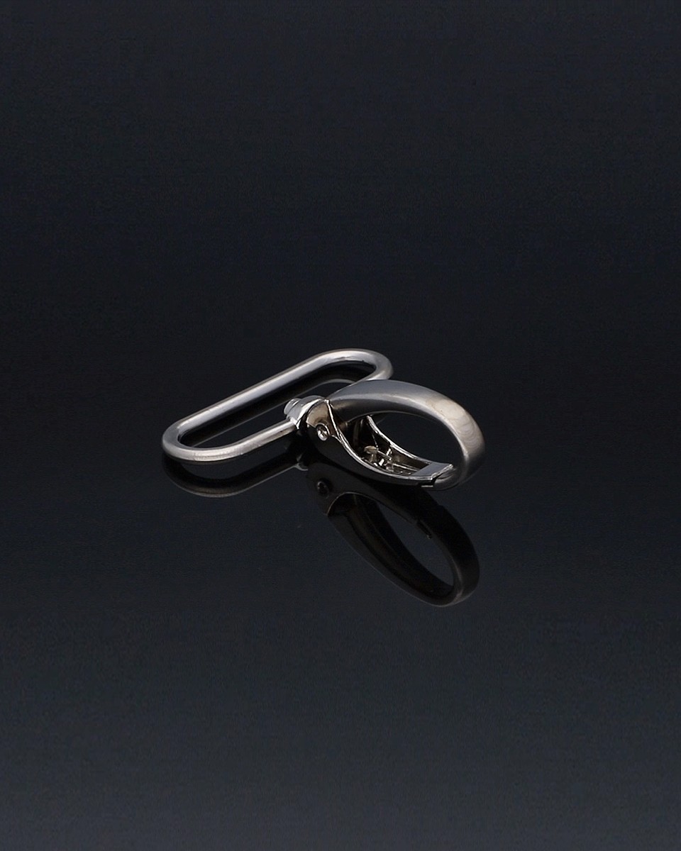 KARABINERHAKEN (0037) 38 MM NICKEL MATT 1   ST.
