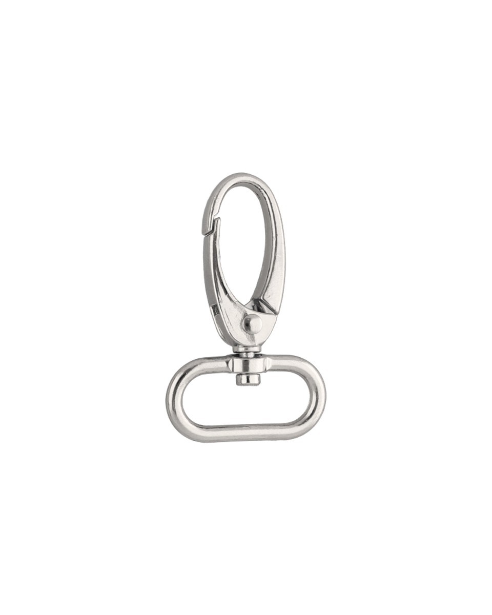 METAL SNAP HOOK 25 MM 0037 GLOSSY NICKEL 1 PCS