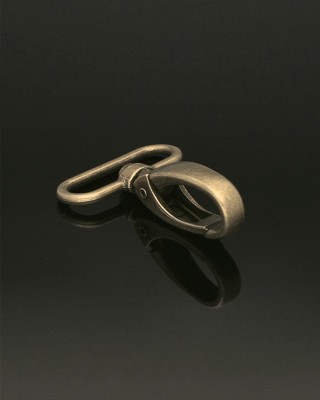 Karabińczyk metalowy 32 mm 0037 krab stare złoto