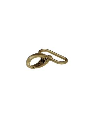 Karabińczyk metalowy 32 mm 0037 krab stare złoto