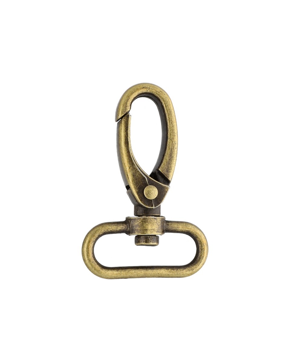 Karabińczyk metalowy 32 mm 0325-0152 krab stare złoto