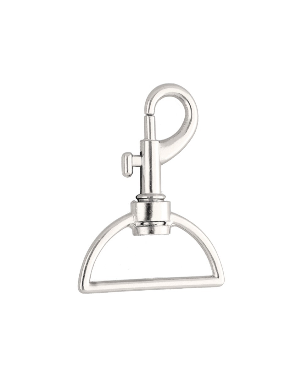 METAL SNAP HOOK 38 MM  HERMAN NICKEL 1 PCS