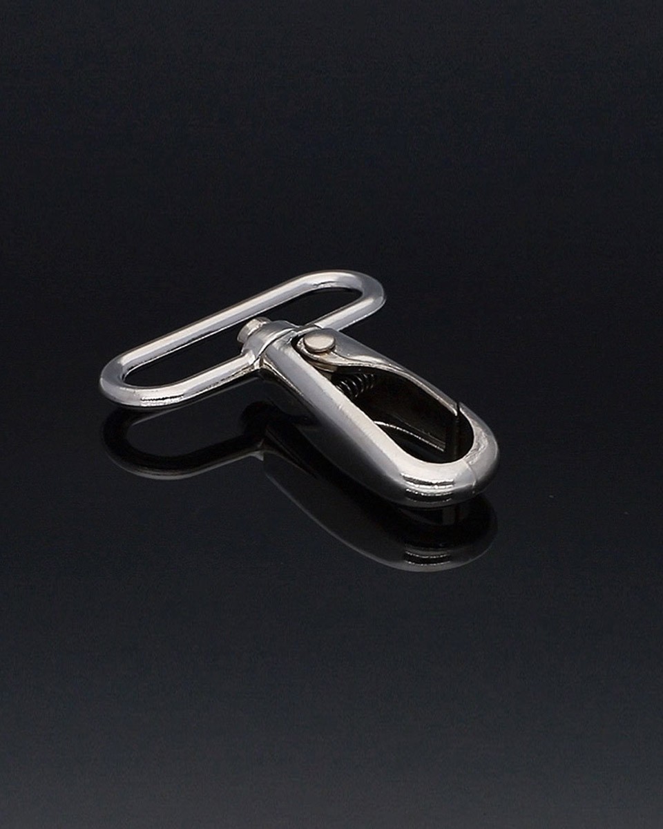 METAL SNAP HOOK 38 MM NICKEL 1 PCS