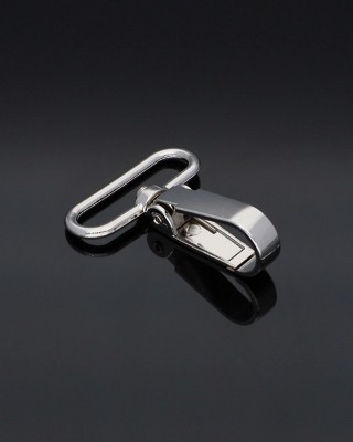METAL SNAP   HOOK 38 MM  BORYS NICKEL 1 PCS