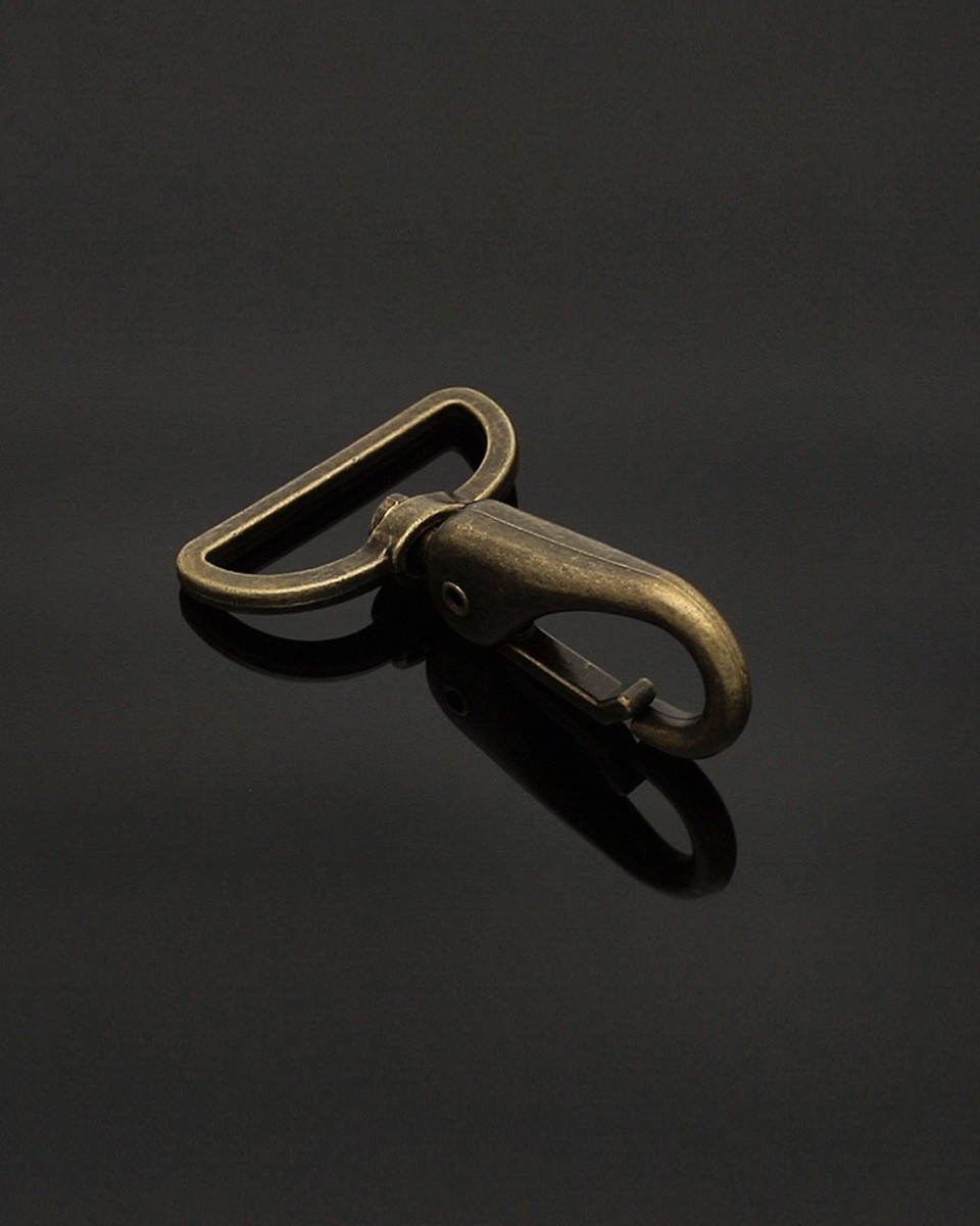 METAL  SNAP HOOK RF-175 38 MM ERYK OLD GOLD 1 PCS