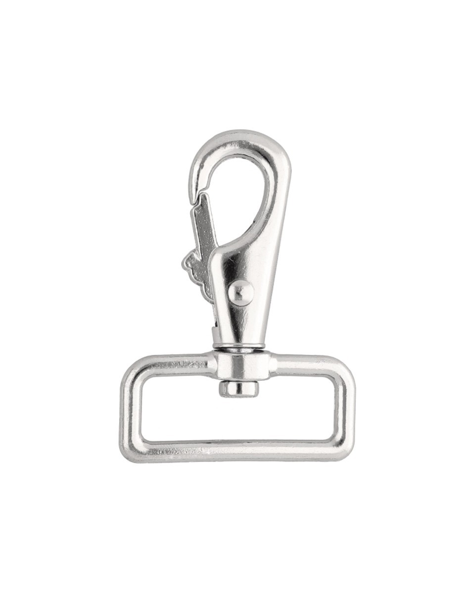 METAL SNAP  HOOK 38 MM HUGO  NICKEL 1  PCS