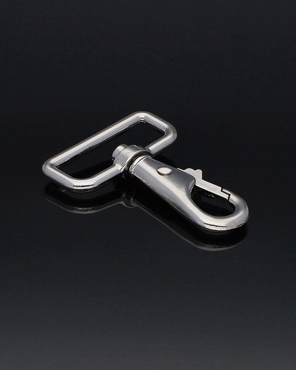 METAL SNAP  HOOK 38 MM HUGO  NICKEL 1  PCS