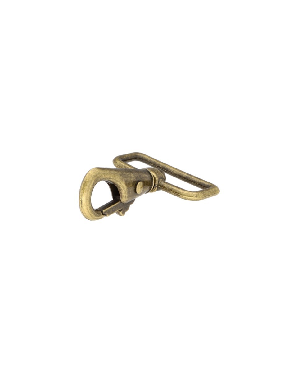 METAL SNAP HOOK RF-178 38 MM HUGO OLD GOLD 1  PCS